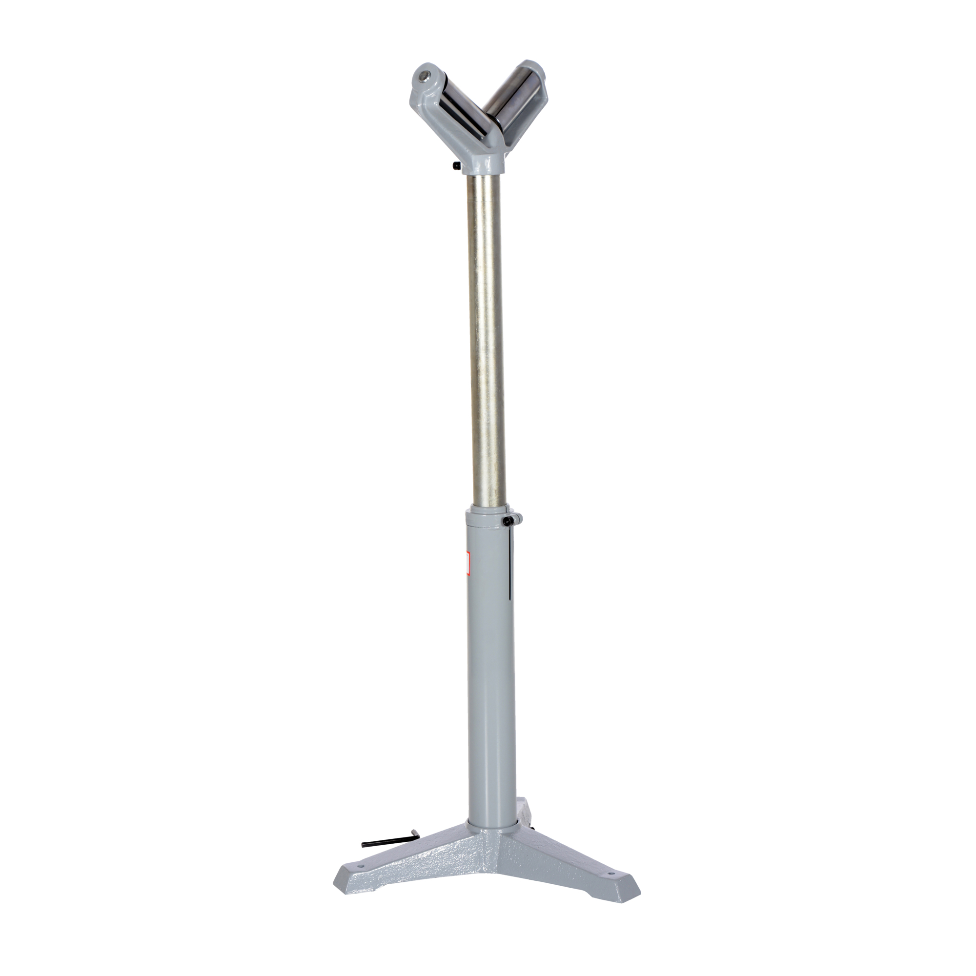 Vestil Steel Roller Stand - 1760 Lb. Capacity, Adjustable Height 26.125in. to 42.25in., V-Groove Roller, Model# STAND-V-HP